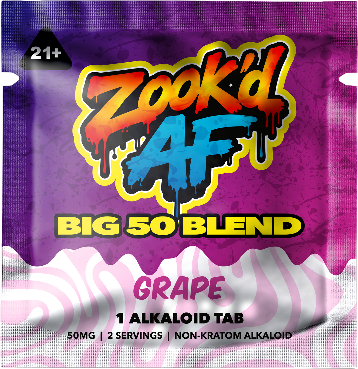 Zook'd AF Big 50 Blend Giant Grape single sachet