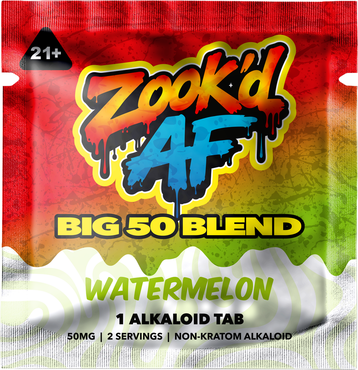 Zook'd AF Big 50 Blend Wide Watermelon single sachet