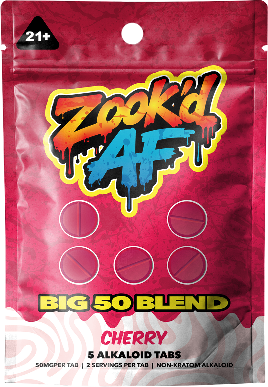 Zook'd AF Big 50 Blend Chunky Cherry tab pouch