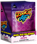 Zook'd AF Big 50 Blend Giant Grape shelf pack of tab pouches