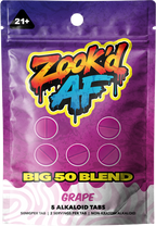 Zook'd AF Big 50 Blend Giant Grape tab pouch