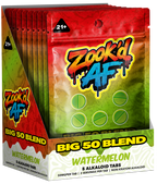 Zook'd AF Big 50 Blend Wide Watermelon shelf pack of tab pouches