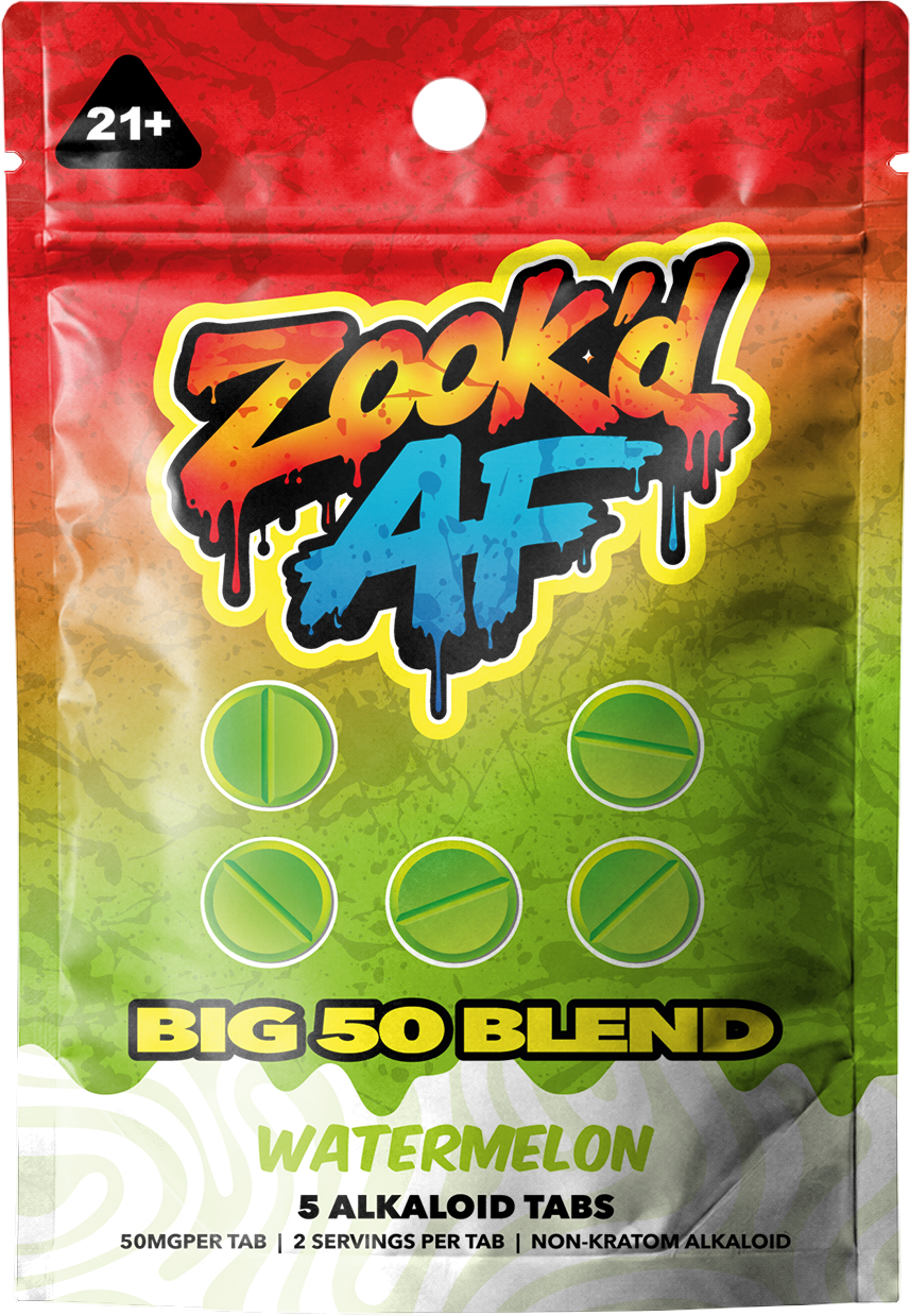 Zook'd AF Big 50 Blend Wide Watermelon tab pouch
