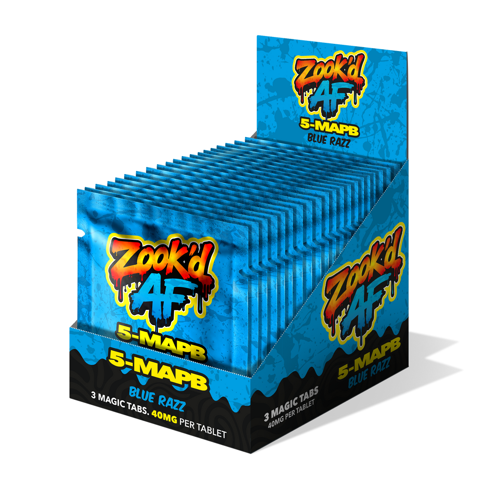Blue Razz Magic Tabs display packaging