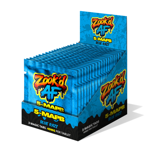 Blue Razz Magic Tabs display packaging