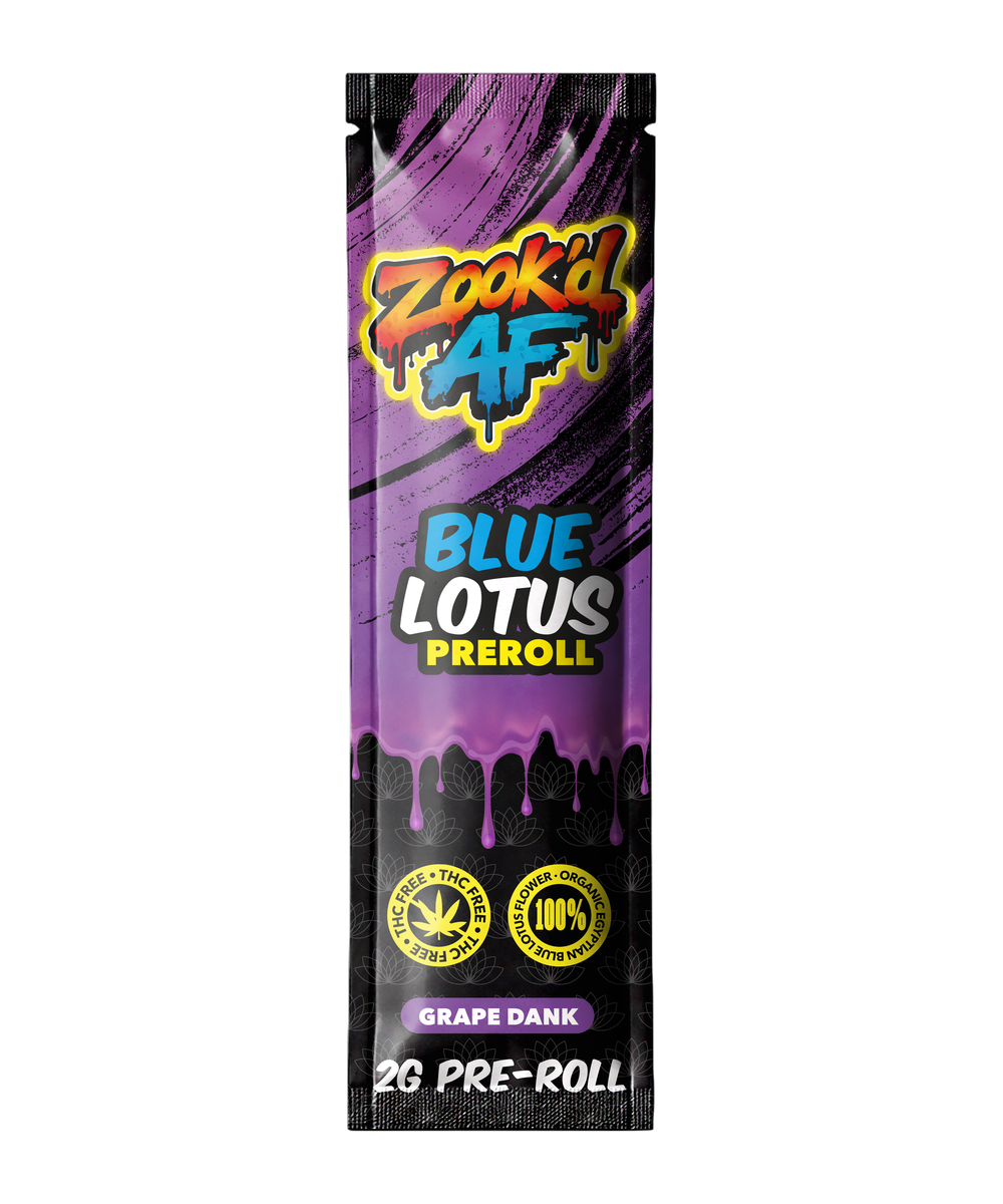 Grape Dank Blue Lotus Pre-Roll full package