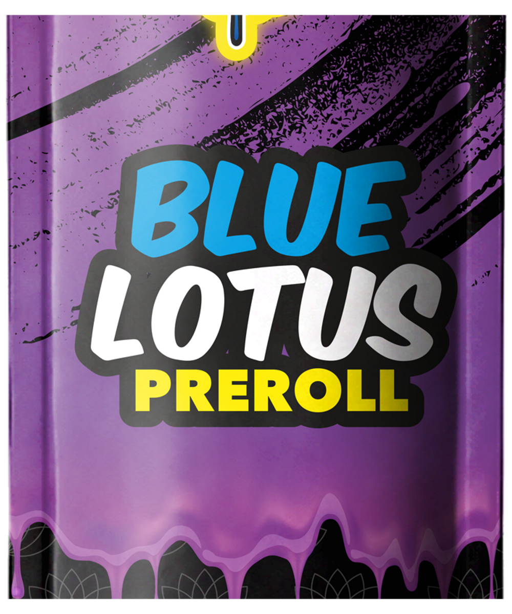 Grape Dank Blue Lotus Pre-Roll readable package detail